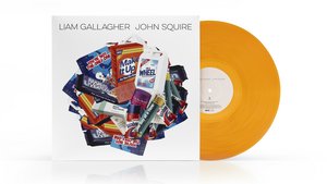 EcoRecord in Orange von Liam Gallagher und John Squire schaut aus Plattenhülle