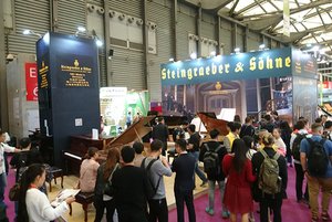 Der Steingraeber-Messestand bei der „Music China Shanghai“ im Oktober 2018. Bild: Steingraeber & Söhne