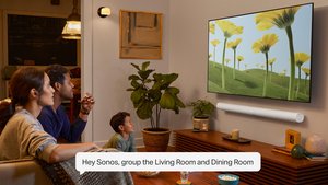 Sonos Voice Control kann die Musikwiedergabe steuern, aber auch Räume gruppieren, etc.