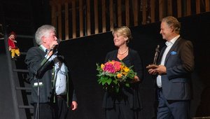 Verleihung des Pocci-Preises in Immling mit  Dr. Michael Köhle, Cornelia von Kerssenbrock und Ludwig Baumann. Foto: Nicole Richter 
