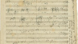 Ausschnitt aus Skizzenblatt zu op. 127; Foto: Stargardt 2020 Beethoven-Haus Bonn