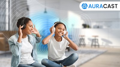 Point-to-Multipoint: Mehrere Kopfhörer können mit Audio LE Musik vom selben Smartphone empfangen.