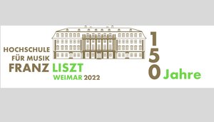 Logo für die 150 Jahrfeier der Franz-Liszt-Hochschule in Weimar. 