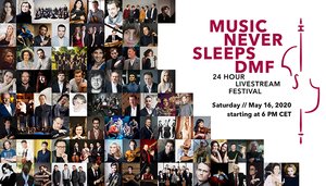Jan Voglers 24h-Livestream-Festival "Music Never Sleeps" - Werbemotiv. Quelle: Dresdner Musikfestspiele
