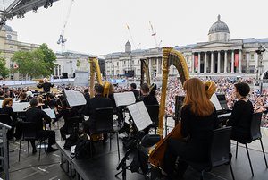 BMW Classics 2018 auf dem Trafalgar Square in London. Foto: London Symphony Orchestra und BMW AG