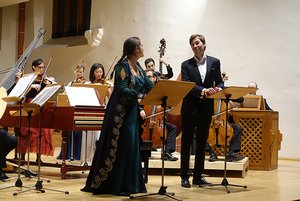 Festkonzert mit Nuria Rial und Valer Sabadus und dem Kammerorchester Basel in der Konzerthalle Ulrichskirche Halle. Foto: Stiftung Händel Haus