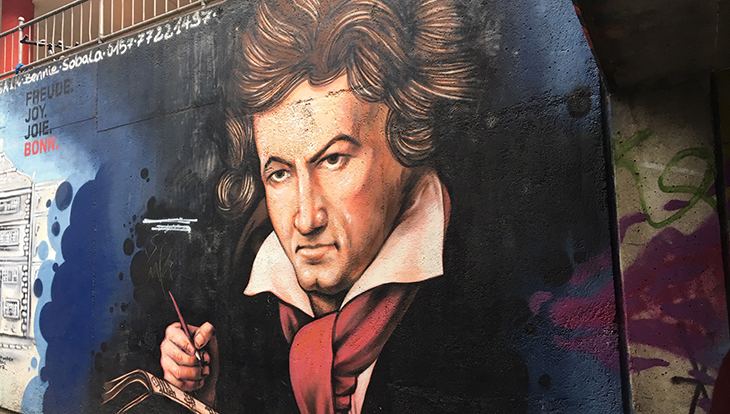 Offizielles Beethoven-Graffiti in Bonn.