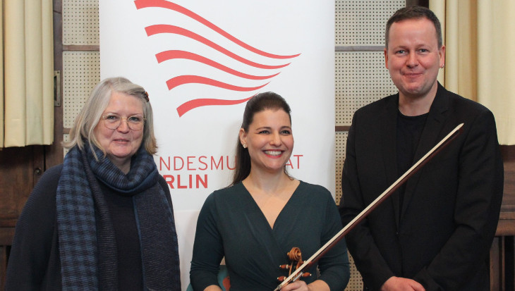 Instrument des Jahres: Hella Dunger-Löper, Nadine Contini und Dr. Klaus Lederer, Foto: Landesmusikrat Berlin