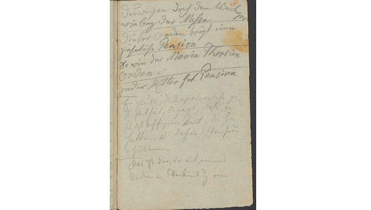 Eine Seite aus Beethovens Konversationsheft vom 24. November 1826. Bild: Staatsbibliothek zu Berlin 