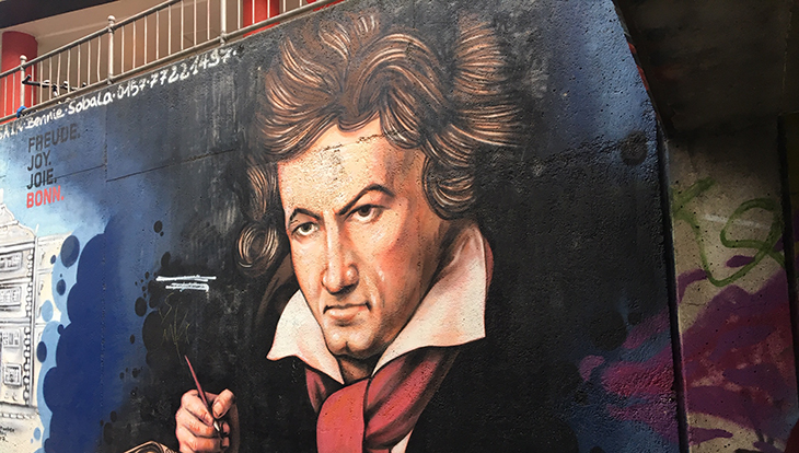 Beethoven-Graffiti in Bonn.