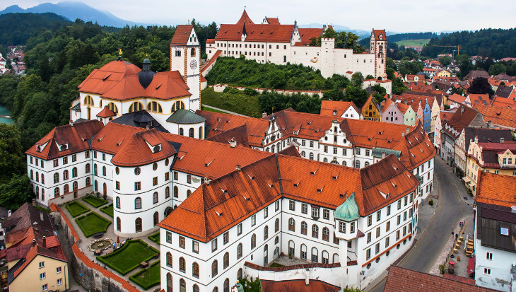 Luftbild Kloster Kirche St. Mang Hohes Schloss. Bild: Robert Klinger