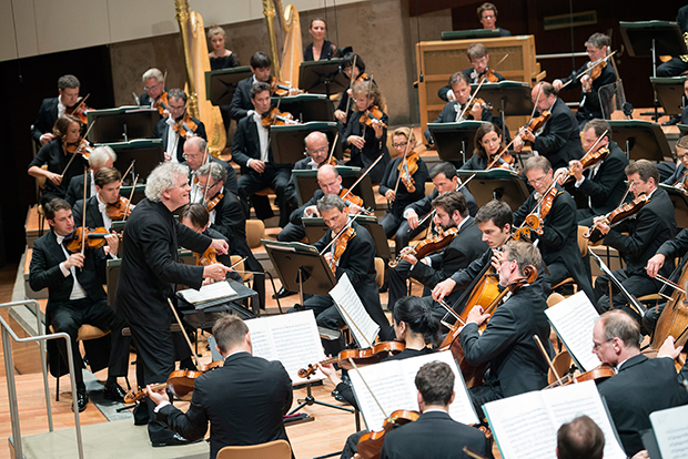 Die Berliner Philharmoniker bei ihrem bislang letzten Saisoneröffnungskonzert. Foto: Monika Rittershaus