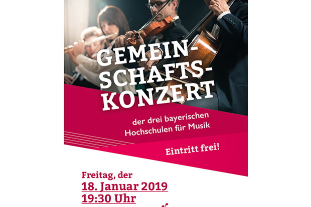 Flyermotiv für das erste Gemeinschaftskonzert der drei bayerischen Musikhochschulen. Quelle: Hochschule Nürnberg