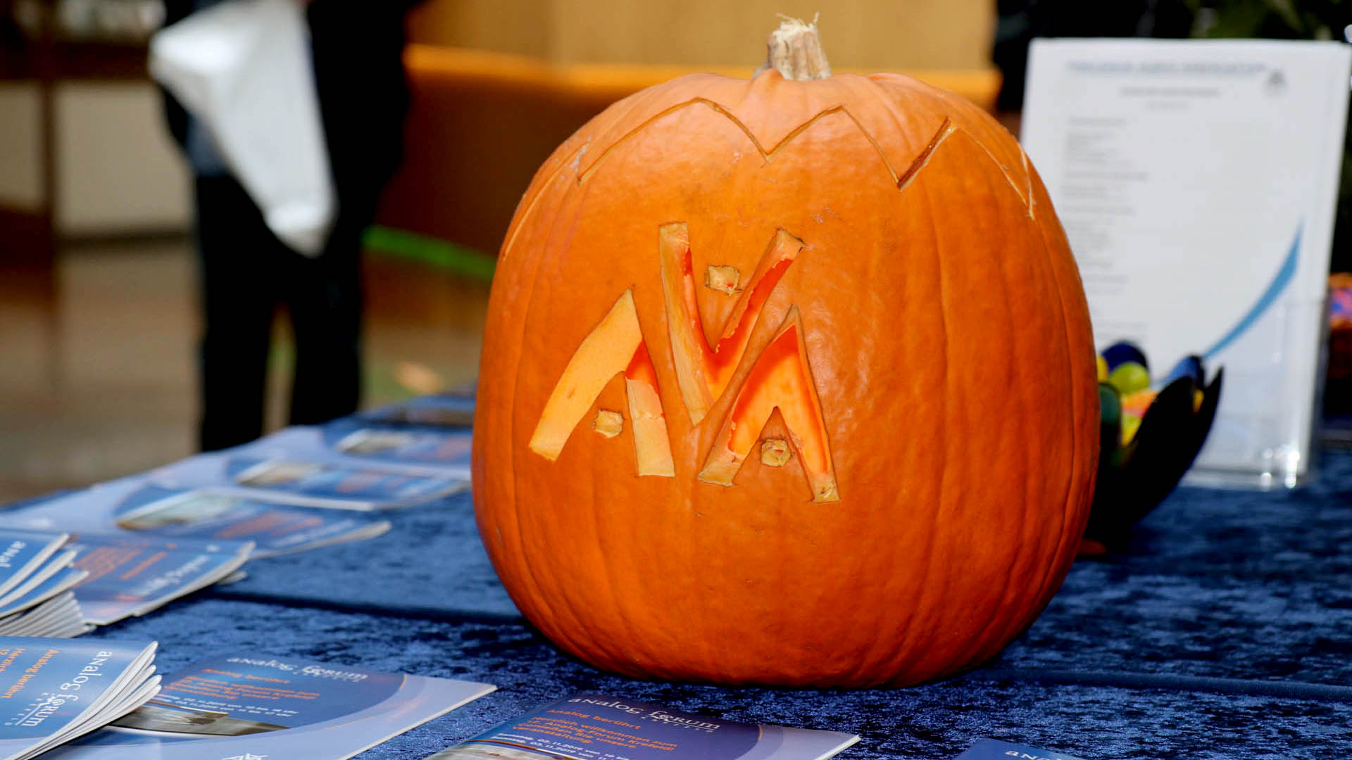 Zu Halloween präsentierte sich die AAA artgerecht direkt am Eingang mit dem Hinweis "Hier gibt es Mystisches zu sehen"....