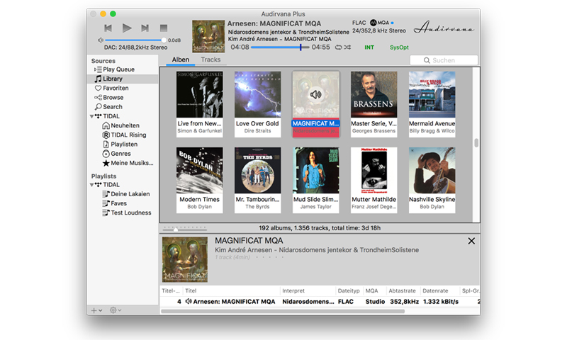 Audirvana-Screenshot, hier in der Mac-Version (Bild: STEREO)