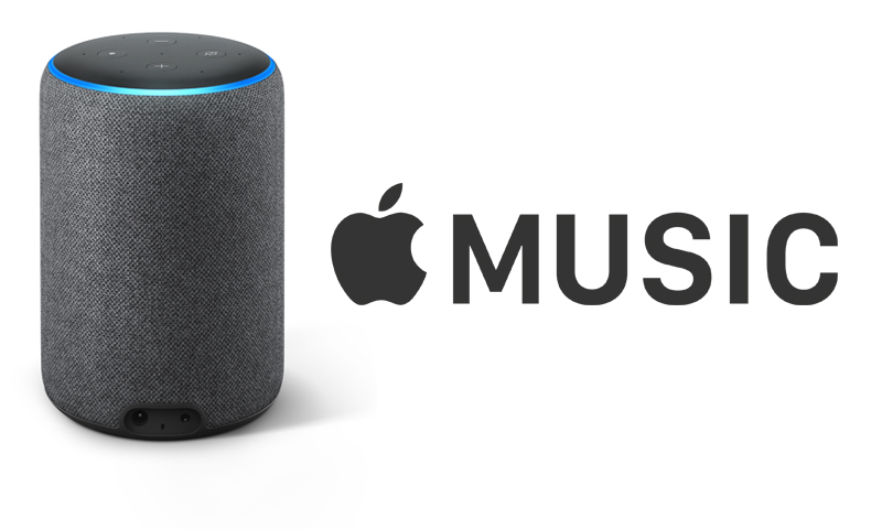 Echo Plus mit Apple Music (Bilder: Amazon, Apple)