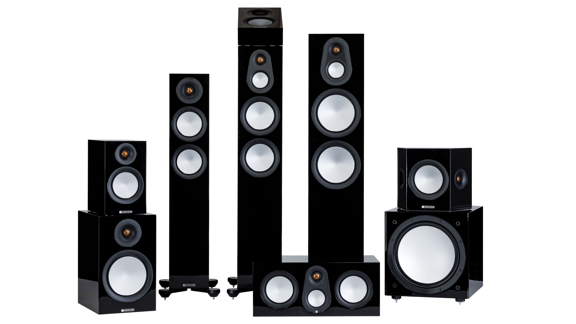 Die gesamte neue Silver 7G Serie von Monitor Audio (Bild: Monitor Audio)