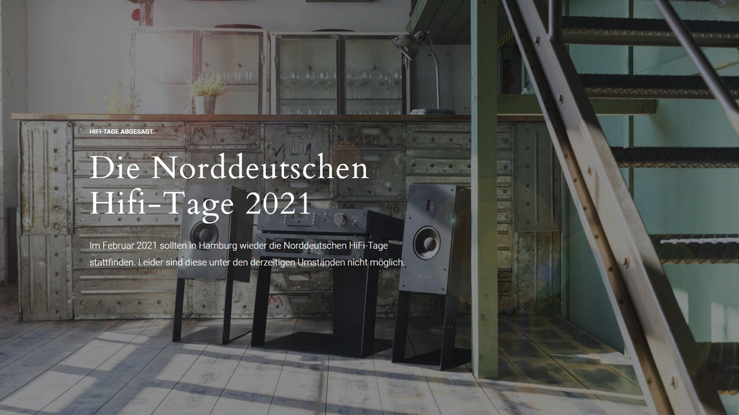 Norddeutsche HiFi-Tage abgesagt (Screenshot von www.hifitage.de) 