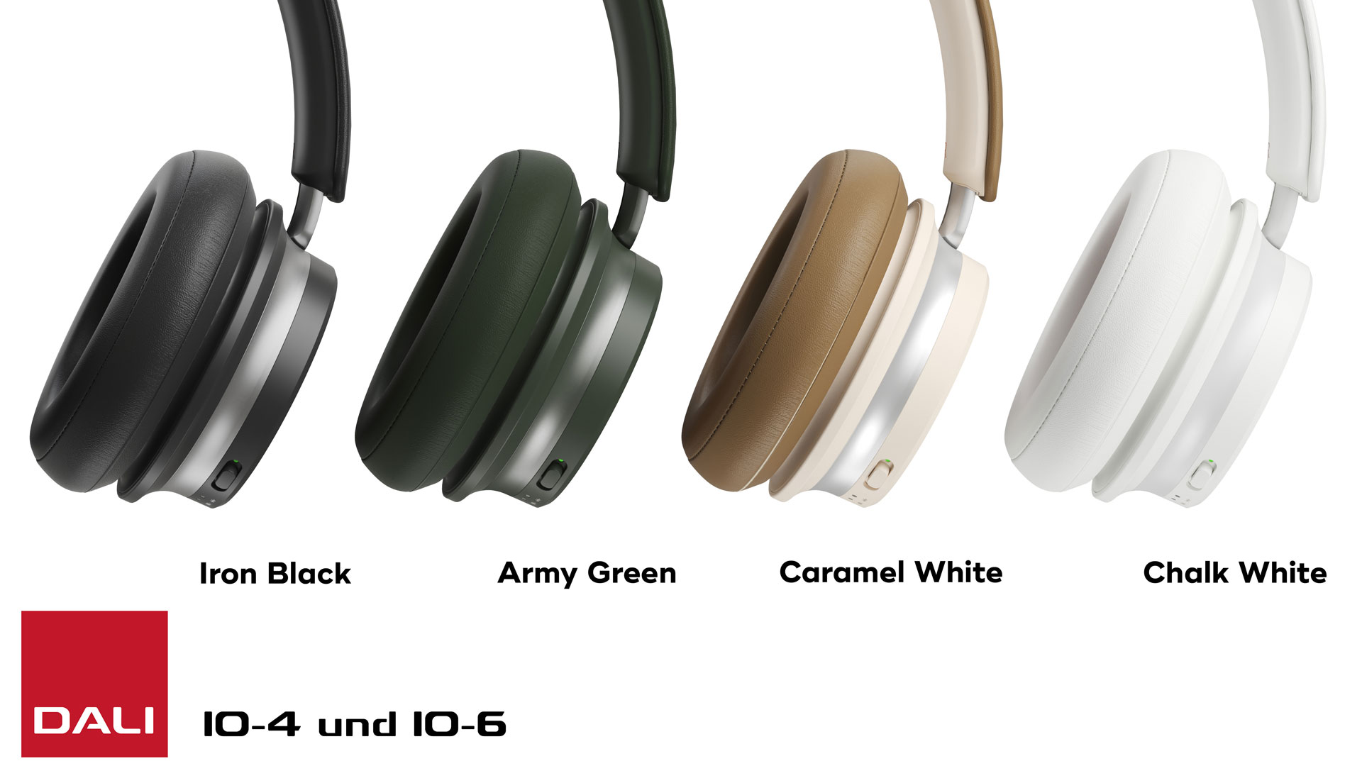 DALI IO-Kopfhörer jetzt auch in Iron Black und Army Green (Bild: DALI) 