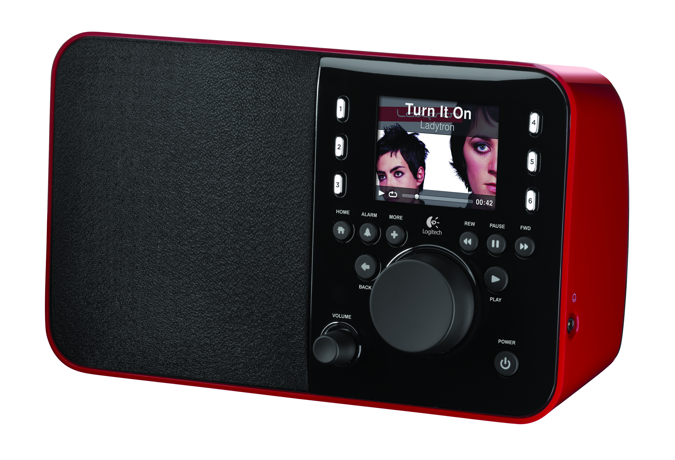 Eingebaute Lautsprecher, Farb-Display und sechs Webradio-Stationstasten: "Squeezebox Radio"